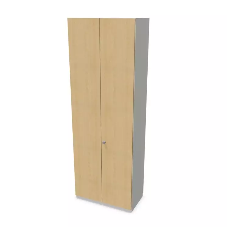 Profi-Aktenschrank KombiNova Weiss/braun | Ordnerhöhe 6 | Höhe 225 cm | Breite 80 cm | Tiefe 44 cm | Dreholive | abschliessbar | Bravo