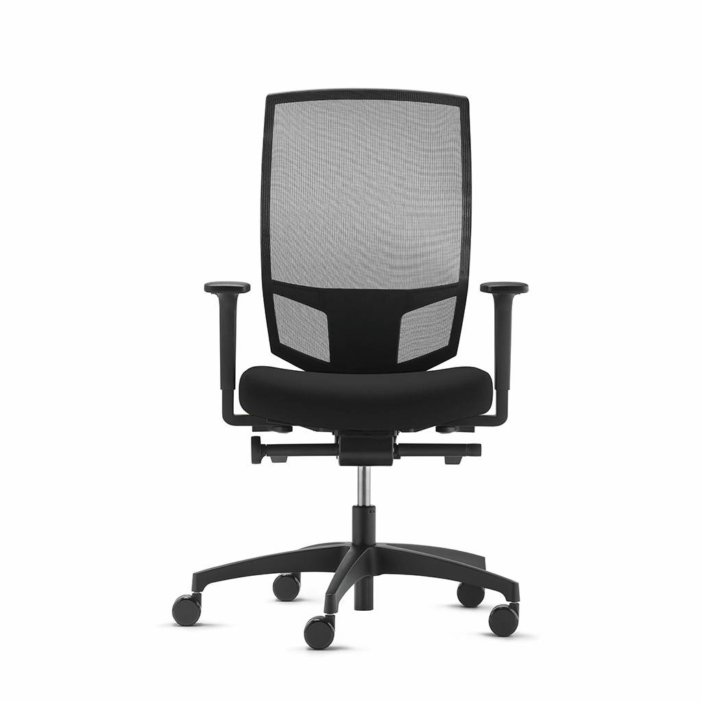 Aktion: Bürodrehstuhl Dauphin @Just evo mit Netz-Rückenlehne | Schwarz | AGR geprüft & empfohlen | TÜV geprüft | GS zertifiziert | ergonomisch