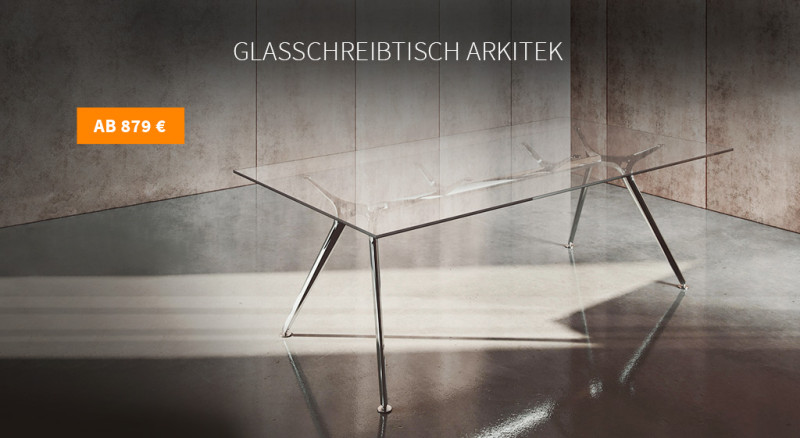 Design Glasschreibtisch Arkitek