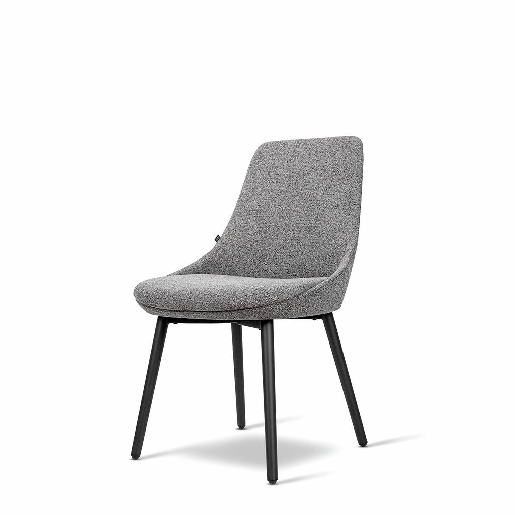 Polsterstuhl Frankie 2 Stoff Grau meliert