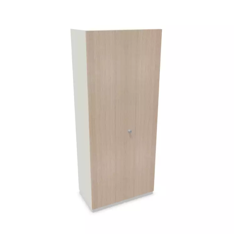 Garderobenschrank KombiNova Ordnerhöhe 5 Weiss/Braun | Höhe 187,5 cm | Breite 80 cm | Tiefe 44 cm | Bravo