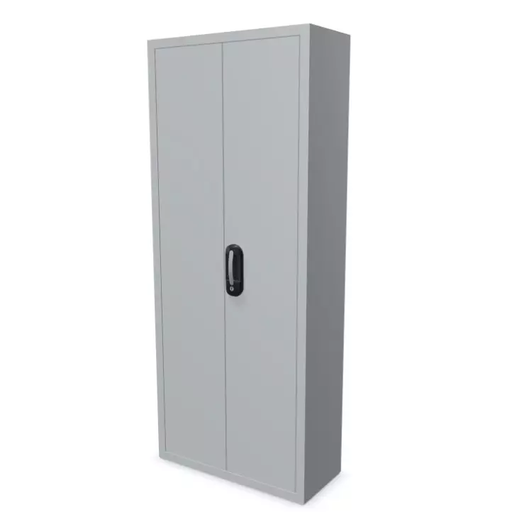 Werkstattschrank C+P EXPRESS | Grau | abschliessbar | Stahl | 6 Einlegeböden | Höhe 169 cm | Breite 70 cm | Tiefe 30 cm | fertig montiert