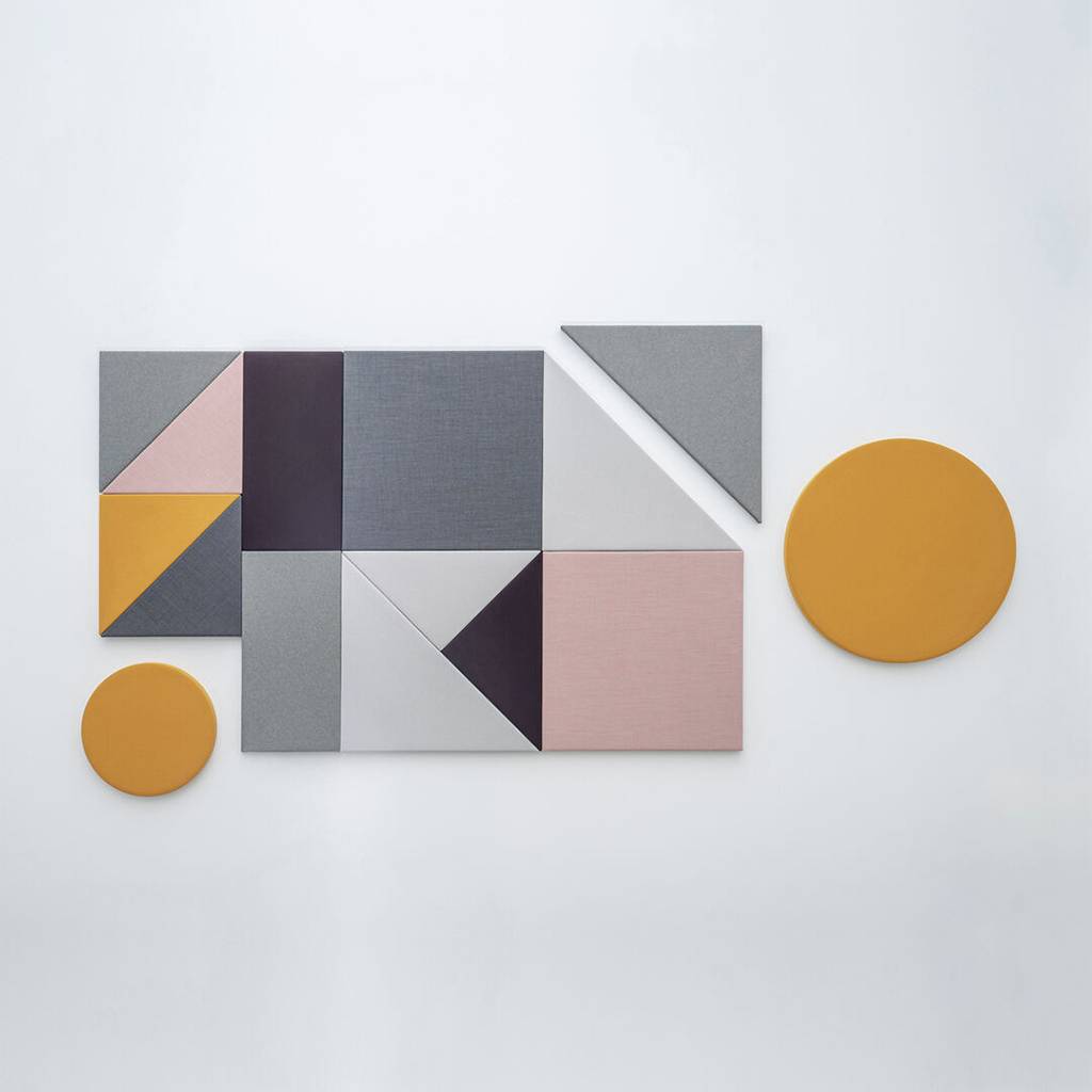 Akustik Wandabsorber Compose – stilvolle Schallabsorption | 4 Formen, 28-45 mm Stärke | Breite 30 - 240 cm | Höhe 30 - 120 cm | Oscar