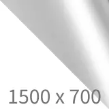 Klapptisch auf Rollen Flip - weiß/chrom B1500 x T700