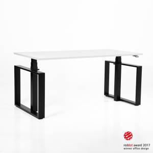 Höhenverstellbarer Schreibtisch Masterlift 4 / schwarz