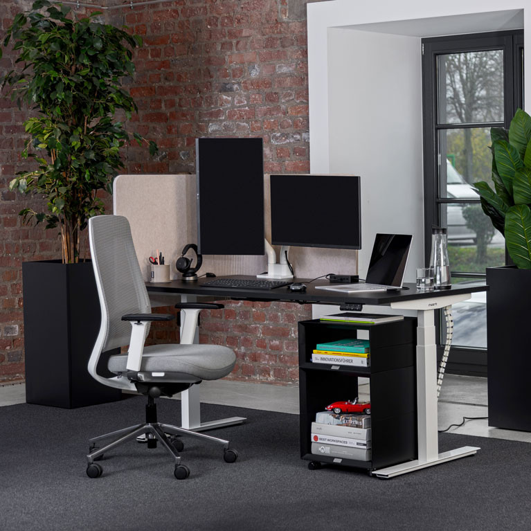 Tischtrennwand Akustik Flex