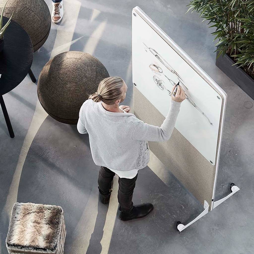 Akustik Stellwand Fely mit Whiteboard - funktionales Akustikelement