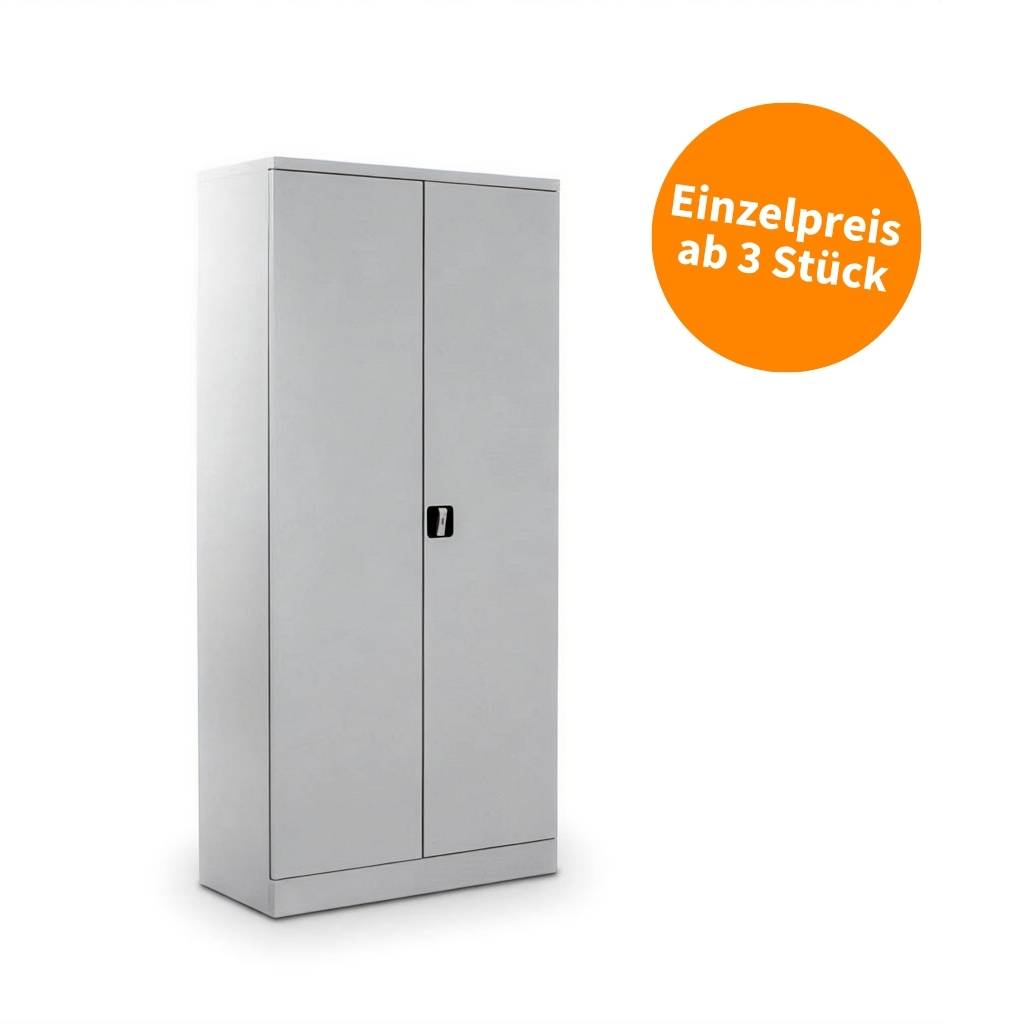 MBM 3 Stück Stahlschrank 5 OH montiert FLC/N lichtgrau, Tiefe 420 mm