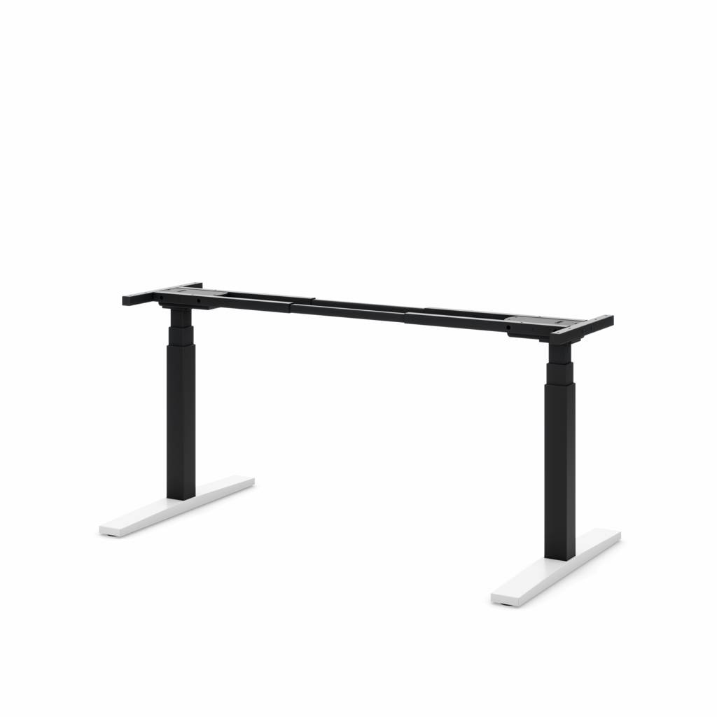 Imperio Lift Q2 Gestell elektrisch höhenverstellbar Schwarz/Weiss | Breite 120 - 200 cm | Inwerk | TÜV geprüft | Stahl