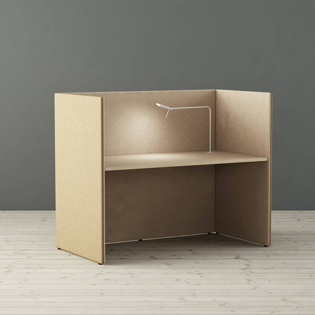 Trennwandsystem Cord Soft für 1 Arbeitsplatz– Akustik-Trennwände für fokussiertes Arbeiten am Einzelarbeitsplatz