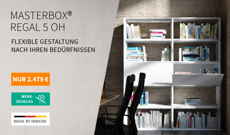 Masterbox® Regal 5 OH – flexible Gestaltung nach Ihren Bedürfnissen