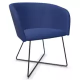 Sessel Nassau mit Kufengestell - blau