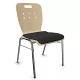 Stapelstuhl New York II gepolstert - schwarz