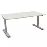Masterlift® Flex höhenverstellbarer Schreibtisch - silber