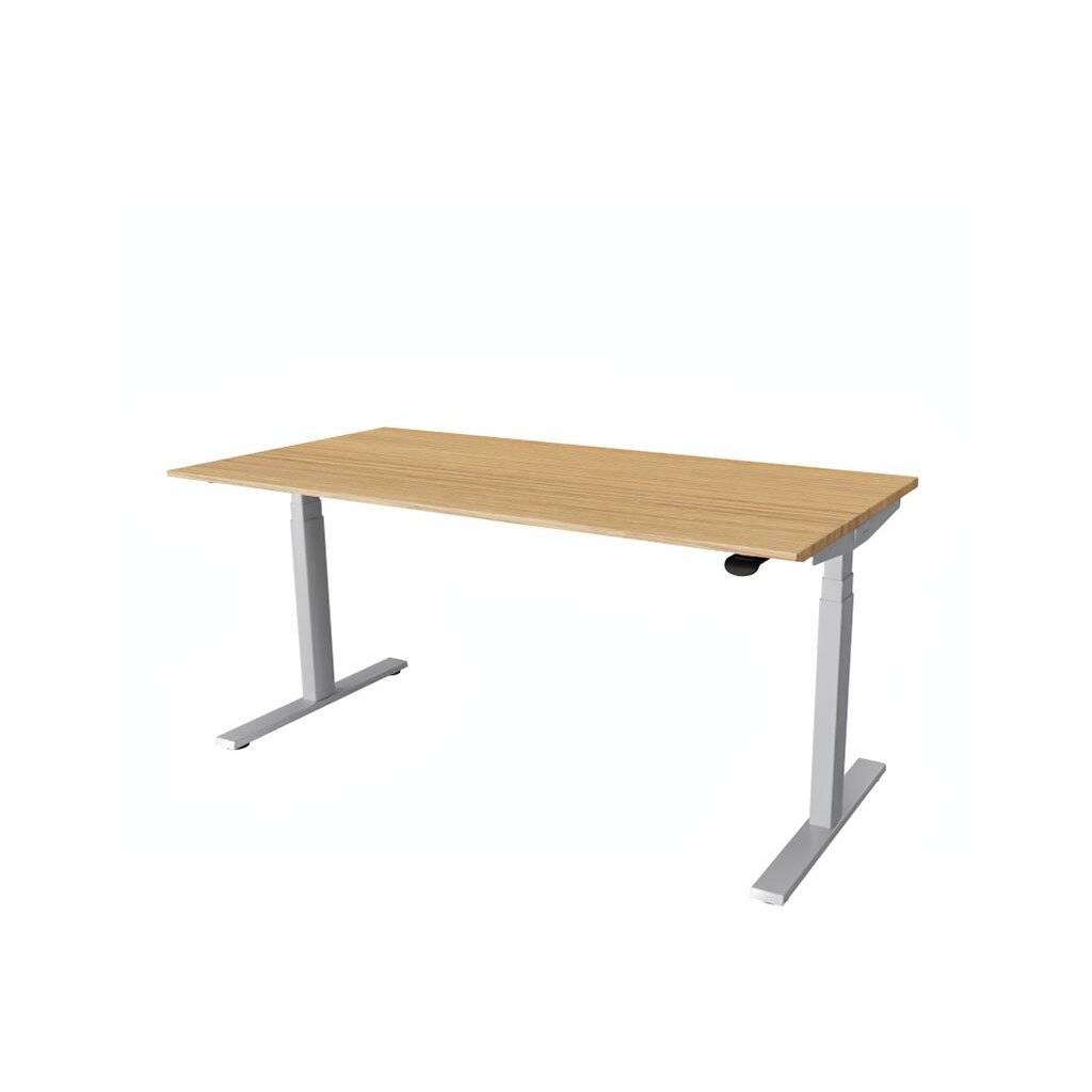 Höhenverstellbarer Schreibtisch Haworth HiYa 140 cm Weiss | FSC | GS-Zeichen | elektrisch | Holz Dekor | Haworth | ergonomisch