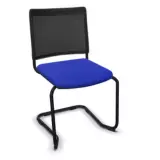 Freischwinger Klaus mit Netzrücken - schwarz/blau