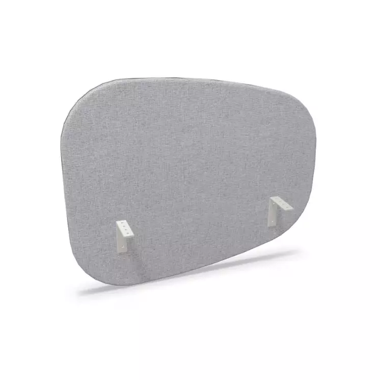 Akustik Tischtrennwand Drop hellgrau | nachhaltige Schallabsorption | Kunstfaser | Tischklemme | Breite 80 - 240 cm | Ekrano