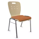 Stapelstuhl New York II gepolstert - braun