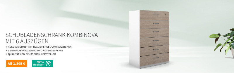 Schubladenschrank KombiNova mit 6 Auszügen