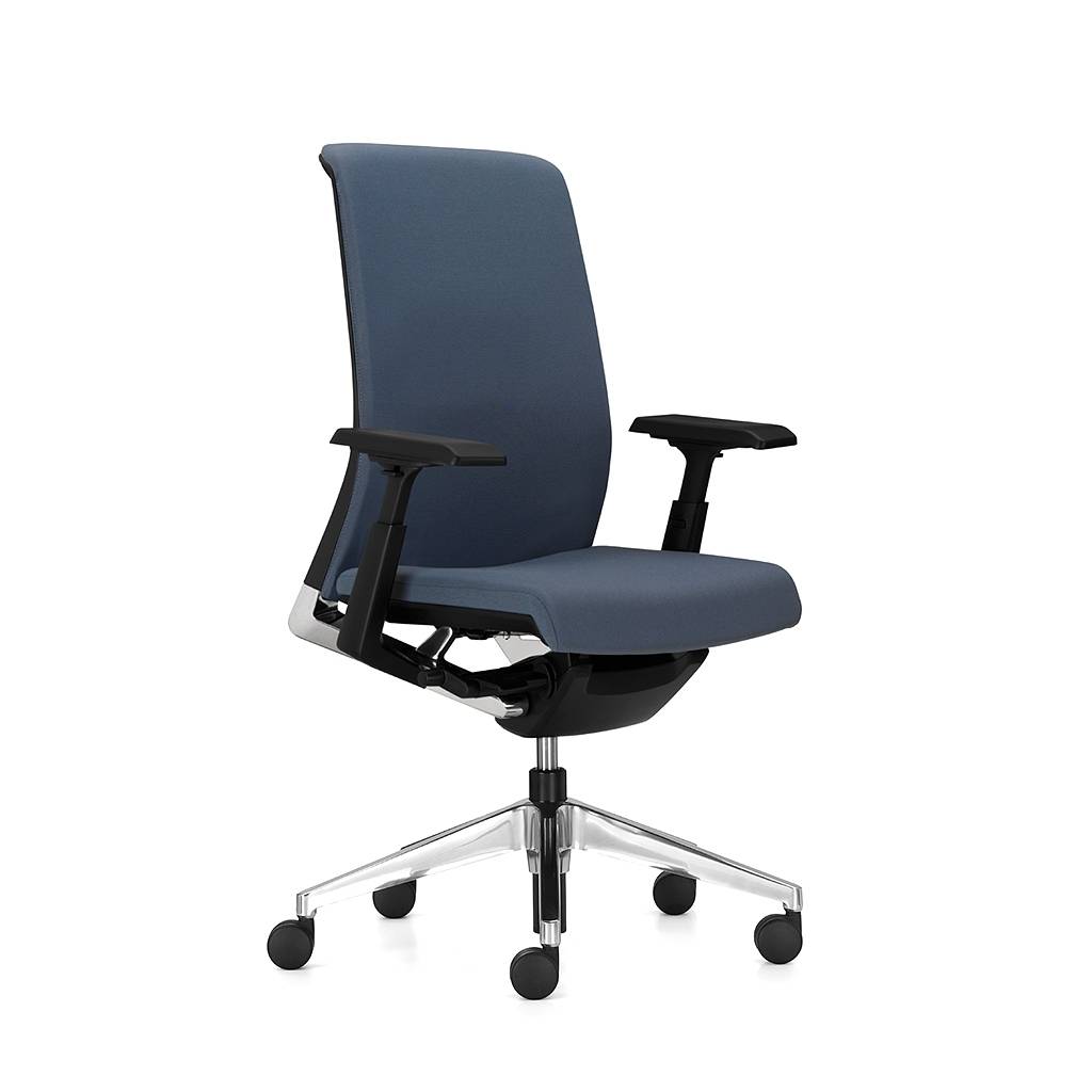 Büro-Drehstuhl Haworth Very Task - Comforto 62 Blau | 4D-Armlehnen | Synchronmechanik |TÜV Rheinland | Haworth | mit Rückenlehne | montiert