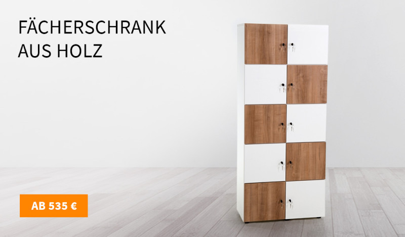 Fächerschrank aus Holz
