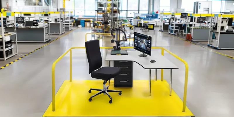 QS-Prüfplatz in Produktion