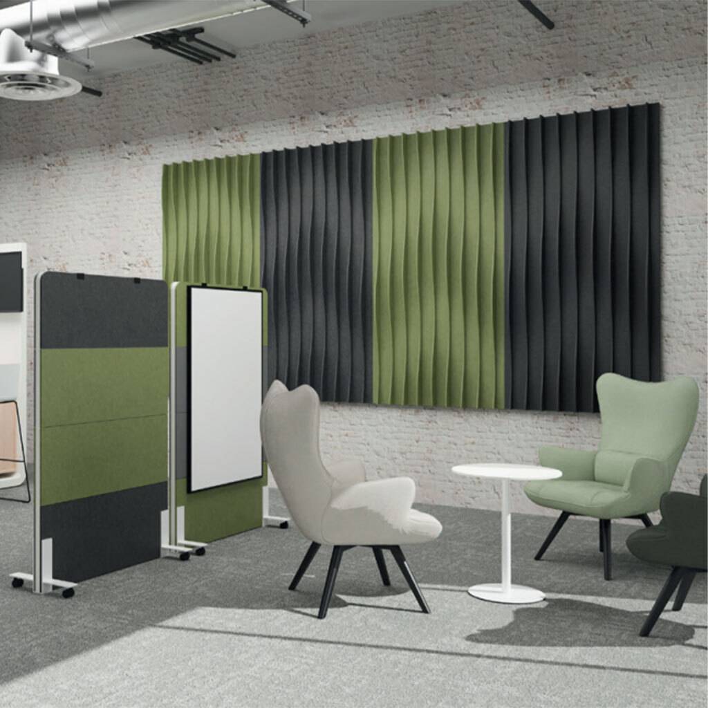 Wandabsorber BravoTex mit wellenförmigen Lamellen