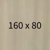 Büro Schreibtisch Oppen Q - Kufengestell - Gestell weiß Platte akazie B160 x T80