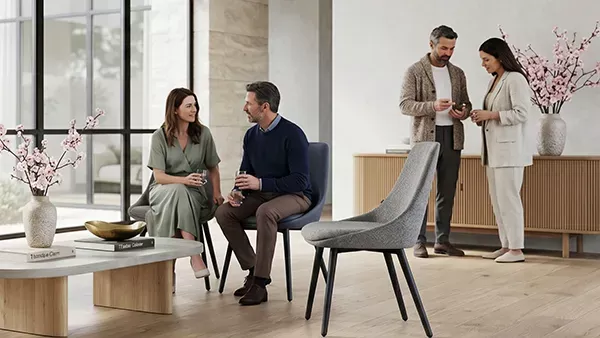 Lounge- und Wartebereich ausgestattet mit Polsterstuhl Frankie 2