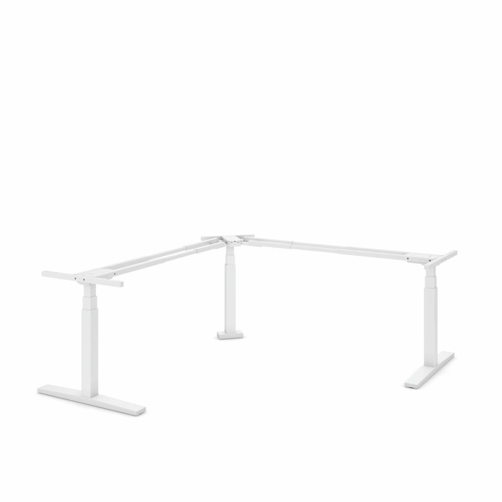 Eckschreibtisch Gestell Imperio Lift Corner – Elektrisch höhenverstellbares Schreibtischgestell | Inwerk | Schwarz/Weiss | höhenverstellbar