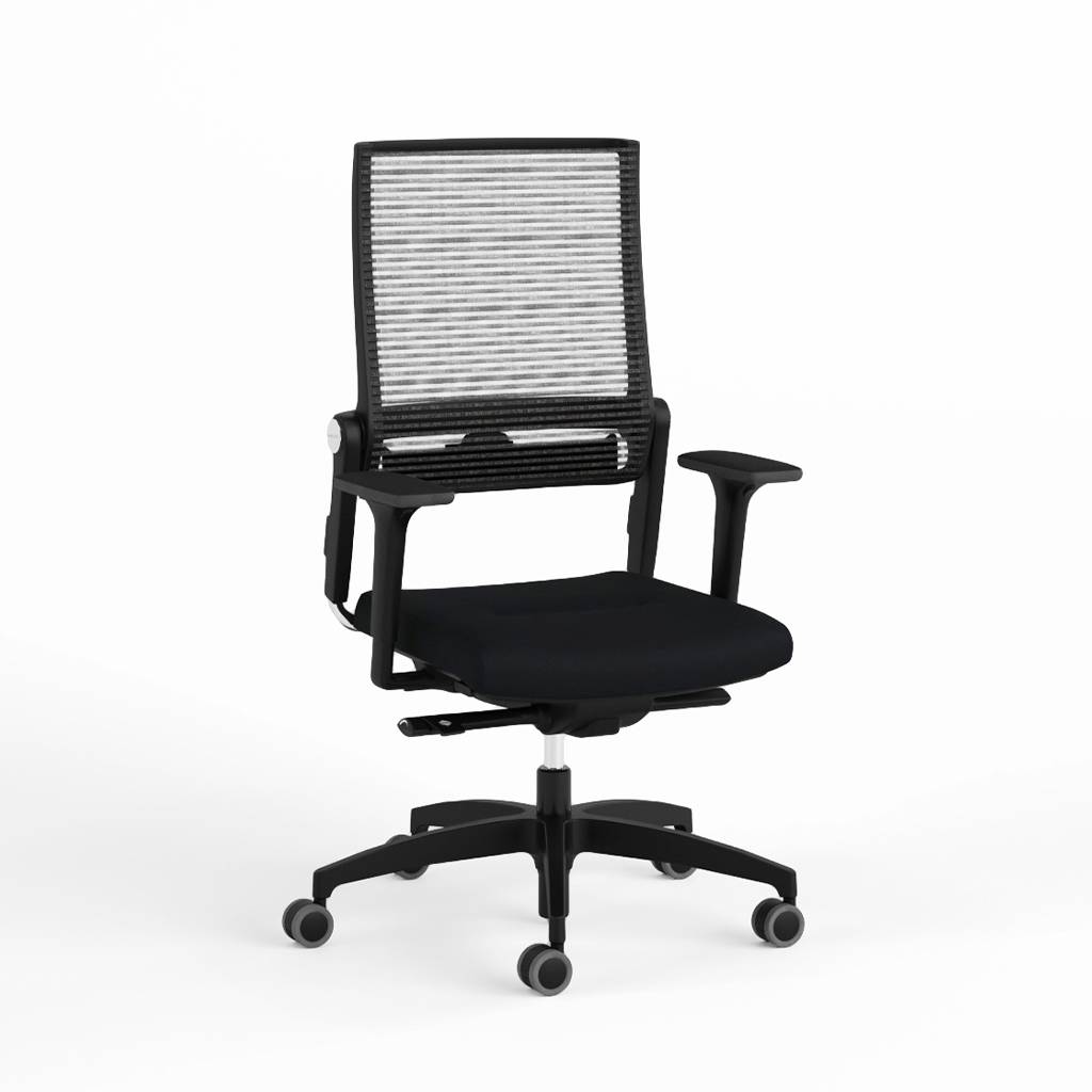 Aktion: Dauphin Lordo Flex Ergonomischer Drehstuhl mit Netzrückenlehne, schwarz, Synchronmechanik