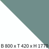 Schließfachschrank Lockers - weiß/minze B800