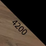 Konferenztisch Inwerk Oland - Platte Dunkle Walnuss, Füße schwarz B4200