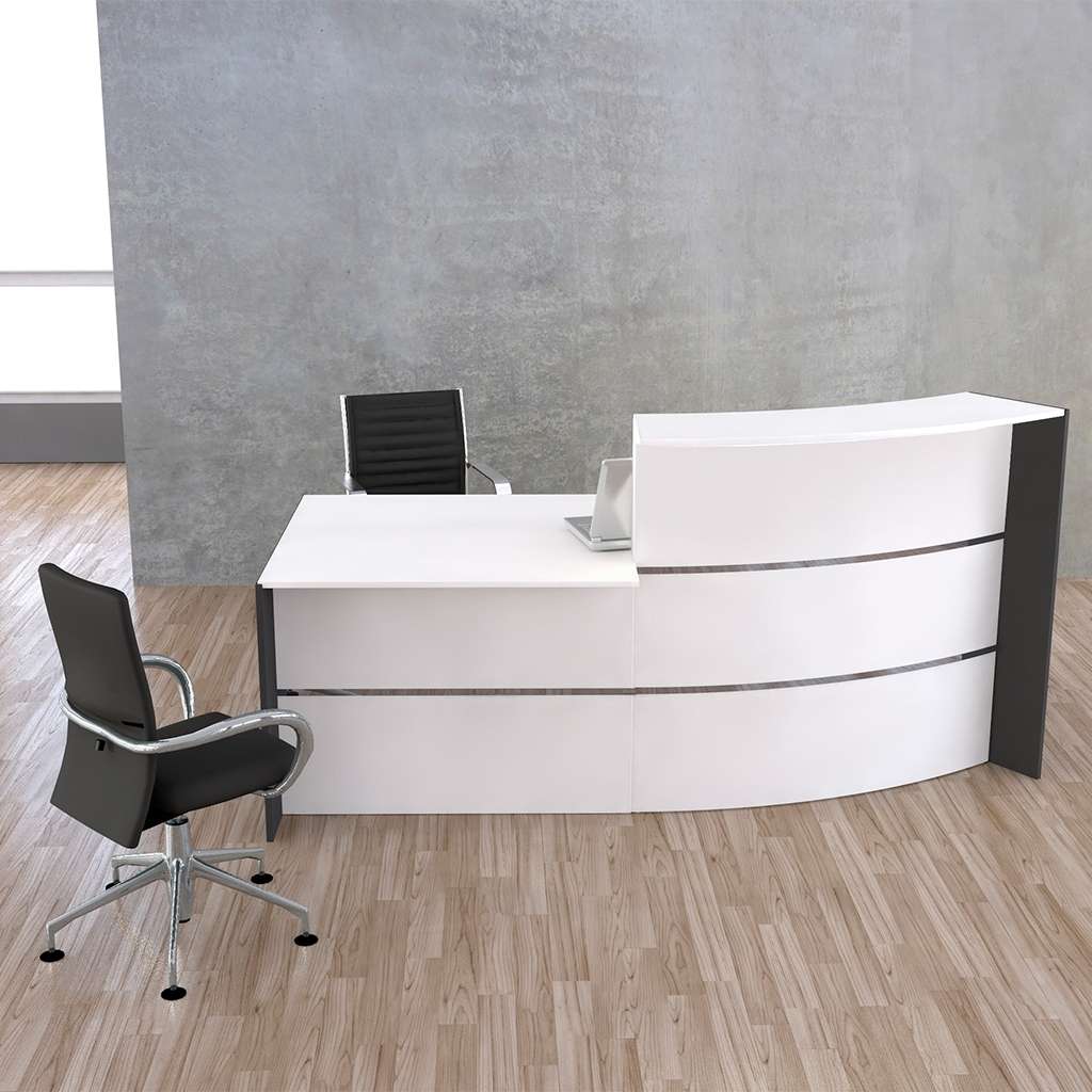 IBOWZ Empfangstresen Mit Theke - Platzsparender Rezeptionstisch Für Büro