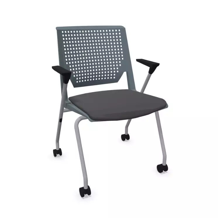 Konferenzstuhl Haworth Comforto 62 Grau| Hartrollen | Haworth | ergonomisch | bis 120 kg | Kunststoff | fertig montiert