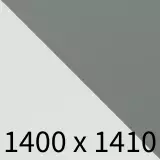 Team-Schreibtisch Oppen Q  Kufengestell - grau/aluminium B1400 x T1410