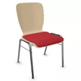 Stapelstuhl New York gepolstert - rot