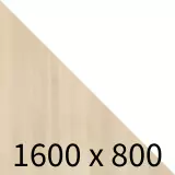 Höhenverstellbarer Schreibtisch Blankenese - akazie/weiß B1600 x T800