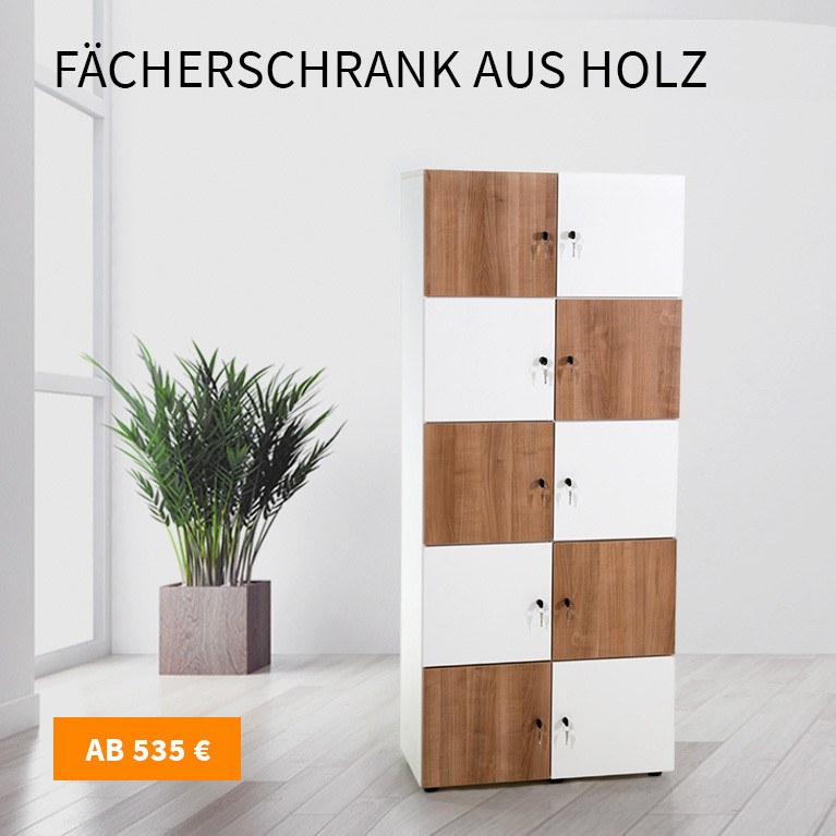Fächerschrank aus Holz