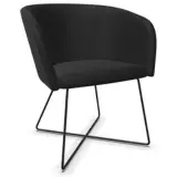 Sessel Nassau mit Kufengestell - schwarz