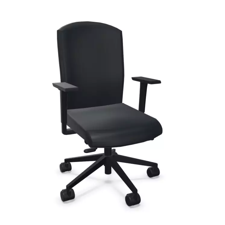 Drehstuhl Köhl Selleo 1800 Schwarz | Lordosenstütze | Synchronmechanik | Köhl | höhenverstellbar | ergonomisch | mit Rückenlehne | bis 120 kg