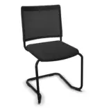 Freischwinger Klaus mit Netzrücken - schwarz/schwarz