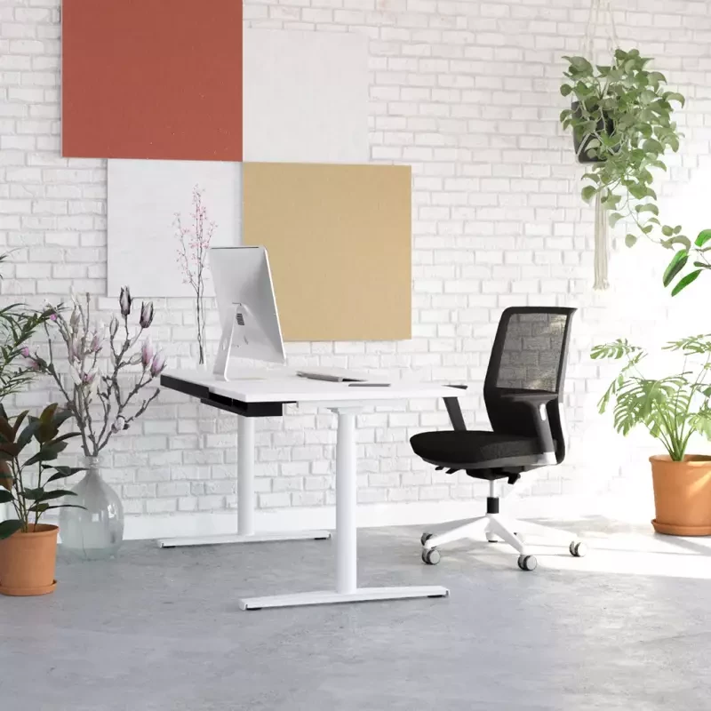 Büromöbel-Set Basic / Schreibtisch, Kabelmanager und Drehstuhl