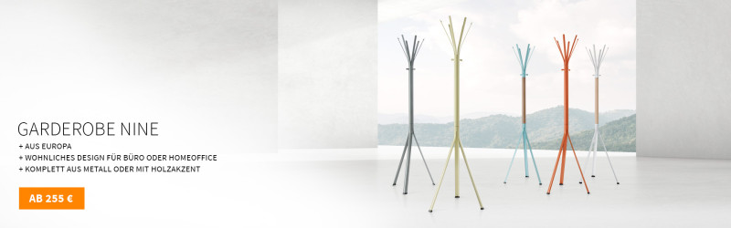 Garderobe Nine - wohnliches Design fürs Büro 