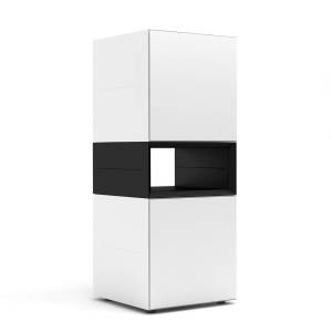 Standcontainer Masterbox® B 400 x H 1000 mm 2 OH weiß-schwarz