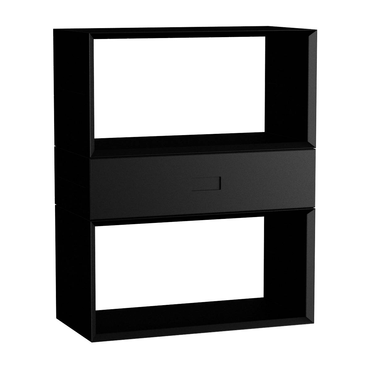 Sideboard Masterbox B 800 x H 1000 mm Ordnerhöhe 2 3 Module schwarz | Inwerk | Stahl | erweiterbar | werkzeuglos | montiert | nachhaltig