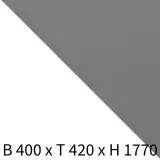 Schließfachschrank Lockers - weiß/grau B400