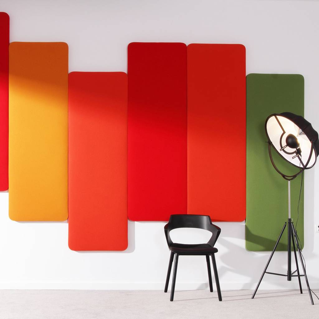 Akustik-Wandabsorber Calm grau / Farbe | Stoff / MDF | Schallabsorptionsklasse: A | Höhe 180 cm | Breite 60 cm | Tiefe 50 cm | Bariton