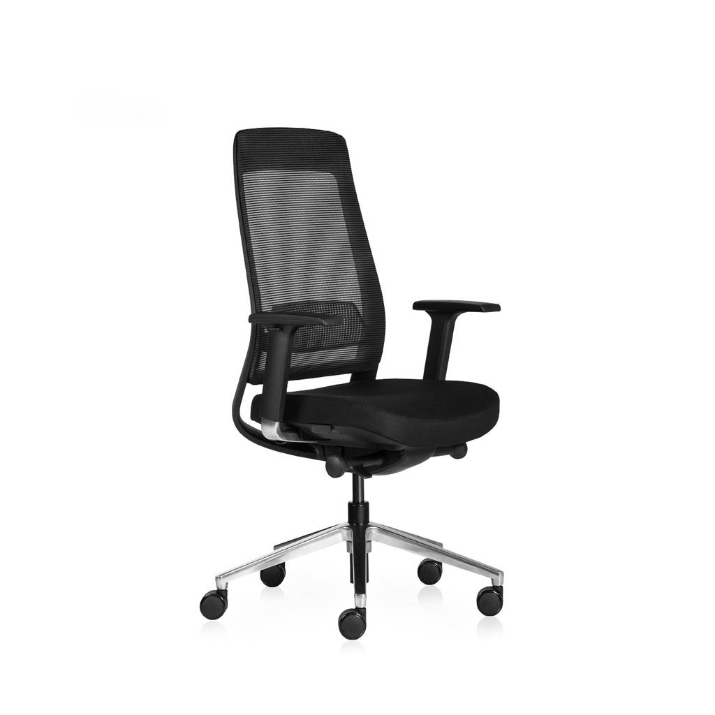 Bürodrehstuhl Inwerk Teamo Original schwarz | Netzrücken | Doppelrollen | Inwerk | Schwarz | ergonomisch | mit Rückenlehne | bis 120 kg
