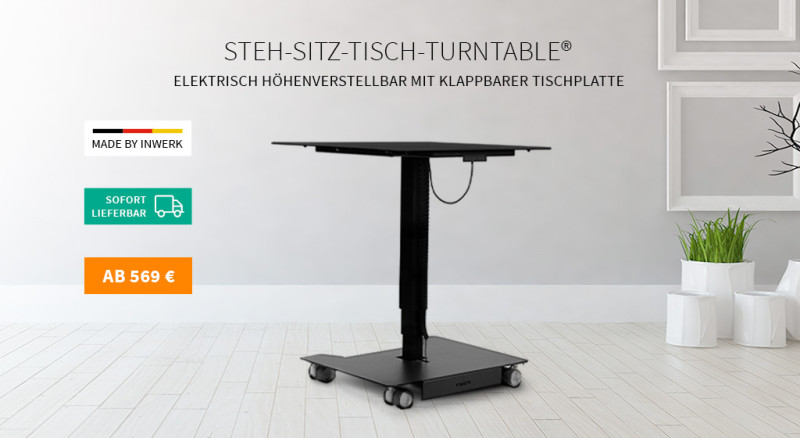 Original Turntable® Steh-Sitz-Tisch